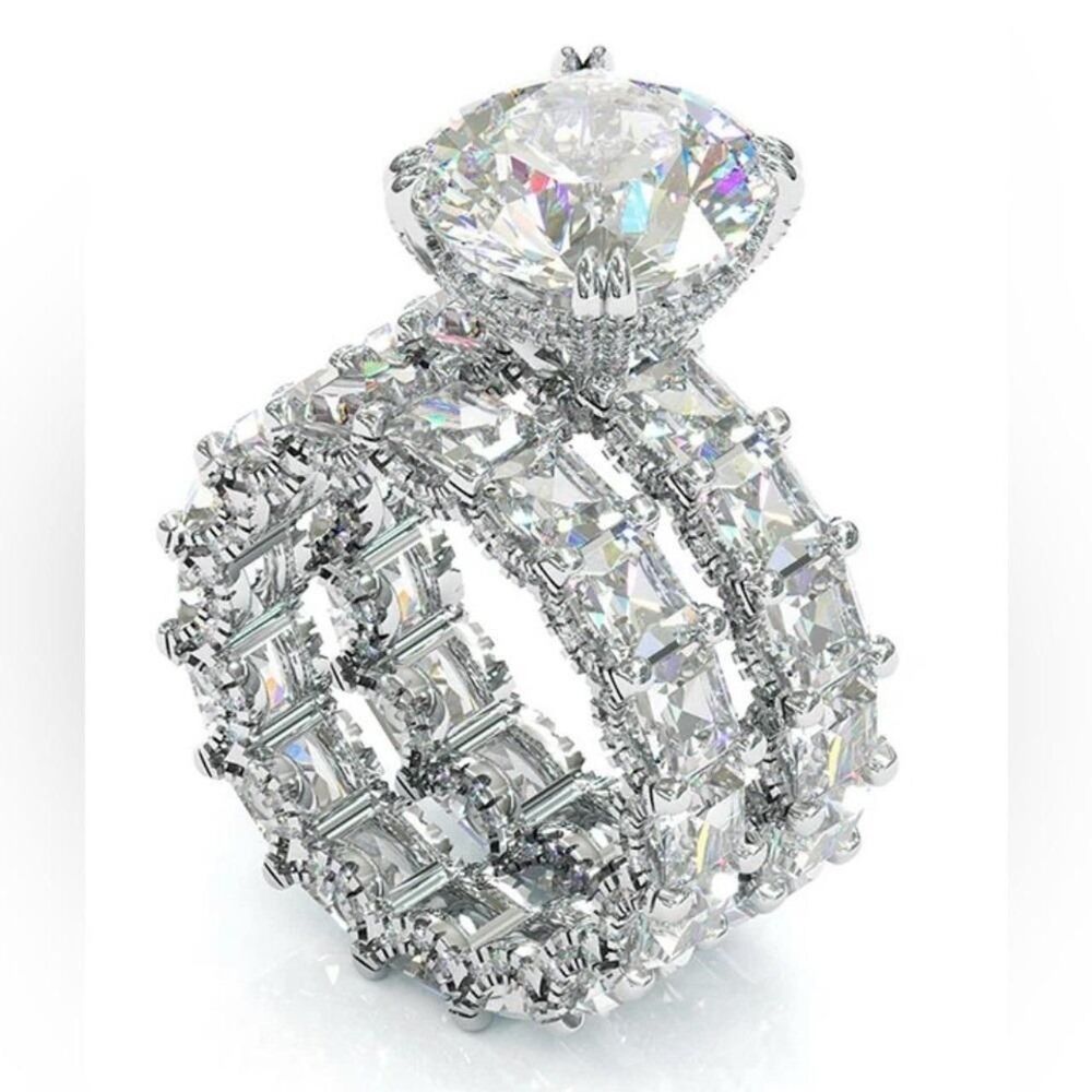 Jorrio Women's Silver Lab Created Stone Ring